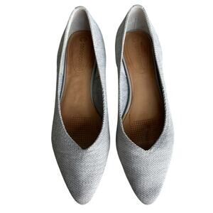 Corso Como Anthropologie Fabric Grey Comfy Flats